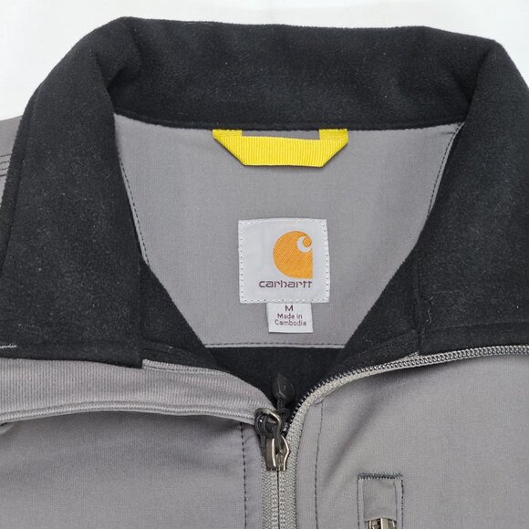 Carhartt Crowley Soft Shell Rain Defender Jacket Gray Men’s Size Medium EUC - Picture 3 of 12
